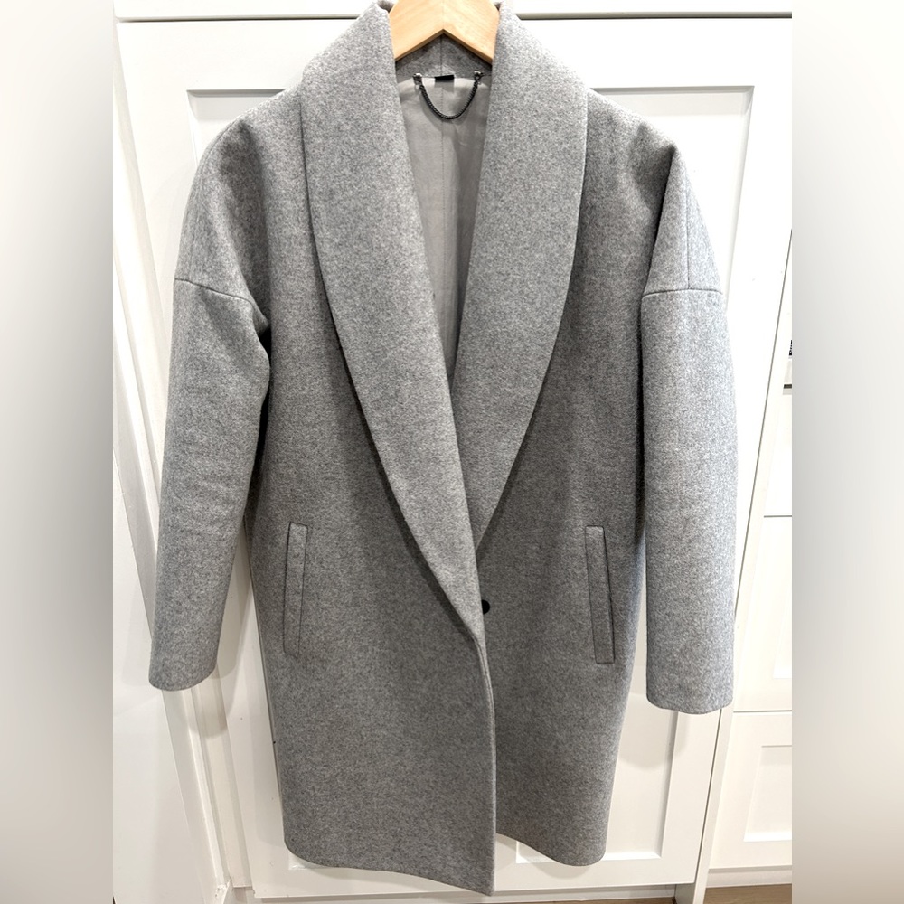 All Saints Grey Klein Wool Coat